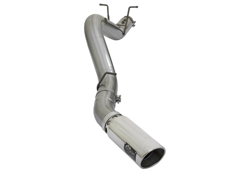aFe LARGE BORE HD 5in 409-SS DPF-Back Exhaust Polished Tip 2017-2019 GM Duramax V8 6.6L L5P Silverado Sierra