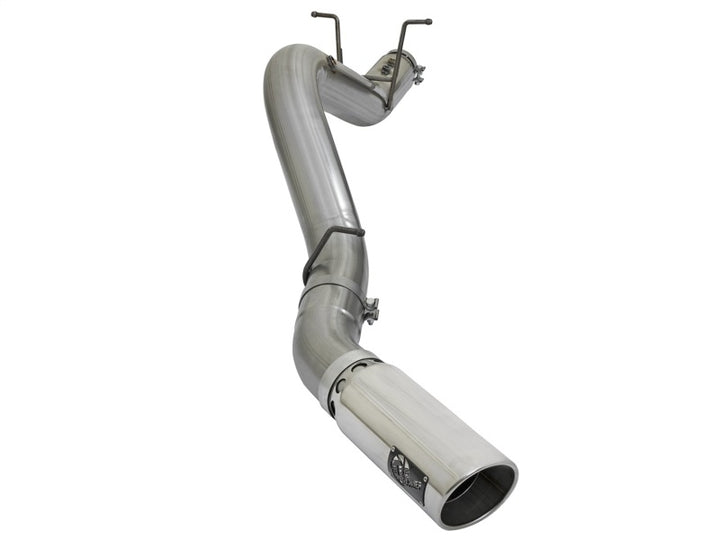 aFe LARGE BORE HD 5in 409-SS DPF-Back Exhaust Polished Tip 2017-2019 GM Duramax V8 6.6L L5P Silverado Sierra - OneFastShop