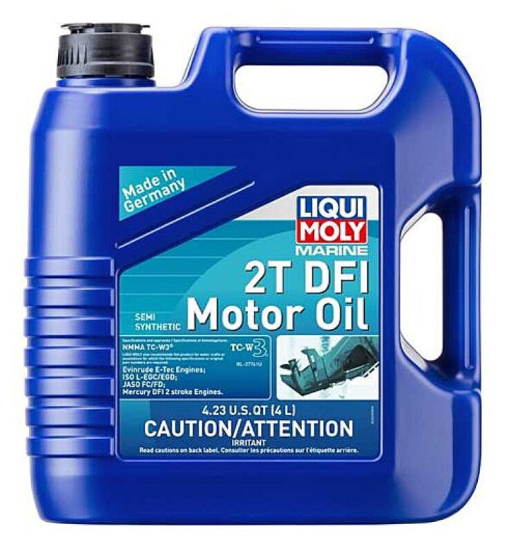 LIQUI MOLY Marine 2T DFI Semi Synthetic High Performance 2 Stroke Motor Oil 4L - OneFastShop