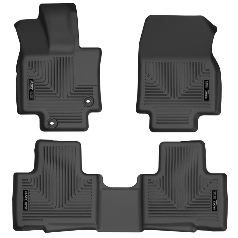 Husky Liners Weatherbeater Front & 2nd Seat Liners Black for 20-21 Toyota Highlander All Models & 21 Highlander XSE - OneFastShop