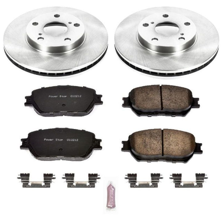 PowerStop Front Autospecialty Brake Kit Z17 Evolution Plus Ceramic Pads 02-06 Toyota Camry - OneFastShop