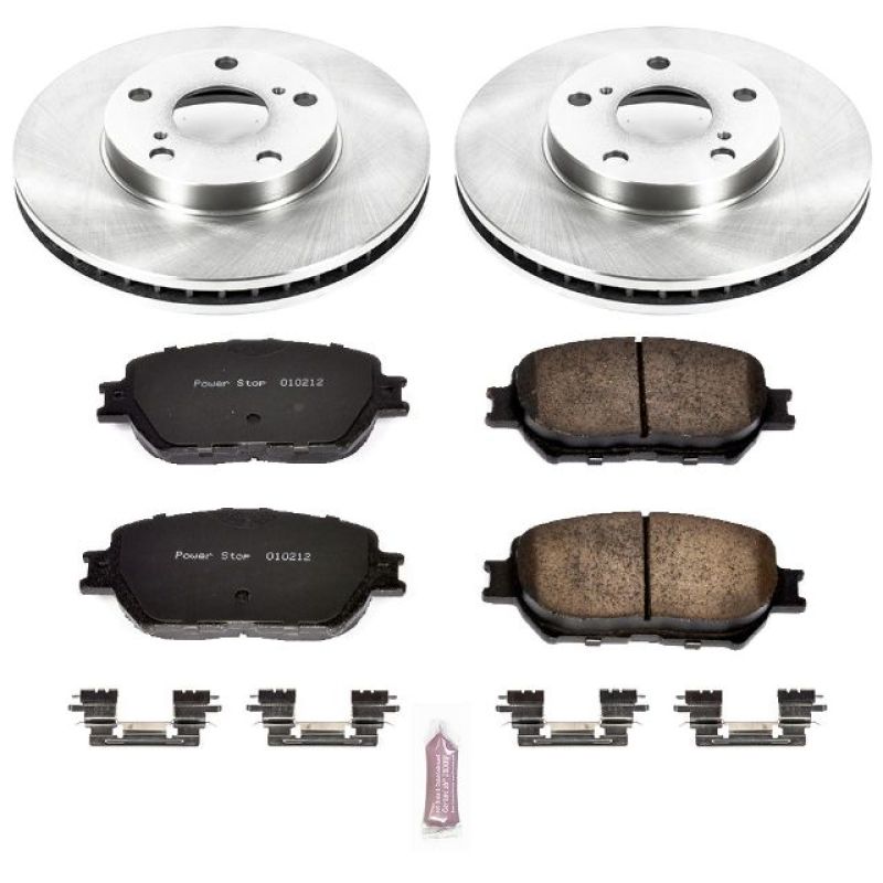 PowerStop Front Autospecialty Brake Kit Z17 Evolution Plus Ceramic Pads 02-06 Toyota Camry - OneFastShop