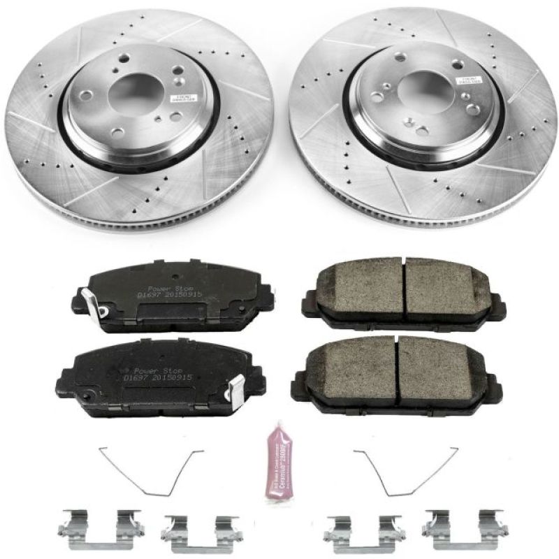 PowerStop Front Z23 Evolution Sport Brake Kit for Honda Civic 2017-2020