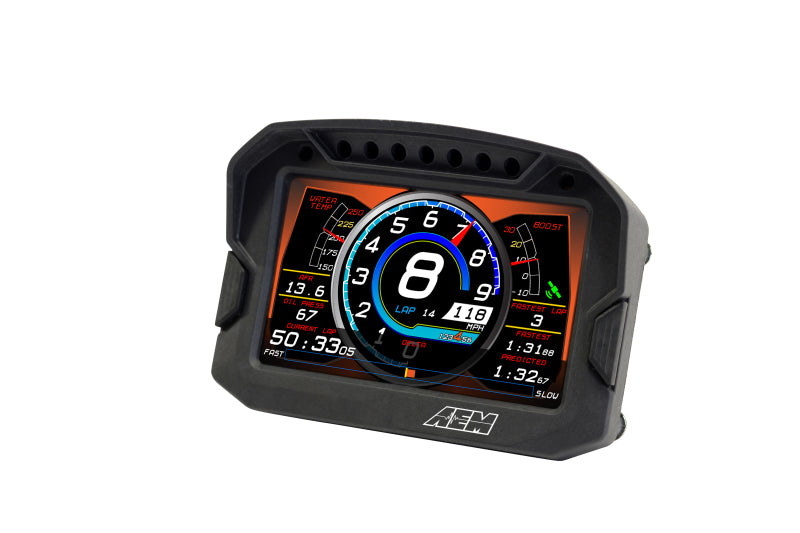 AEM CD-5LG Carbon Logging Digital Dash Display w/ Internal 10Hz GPS & Antenna - OneFastShop
