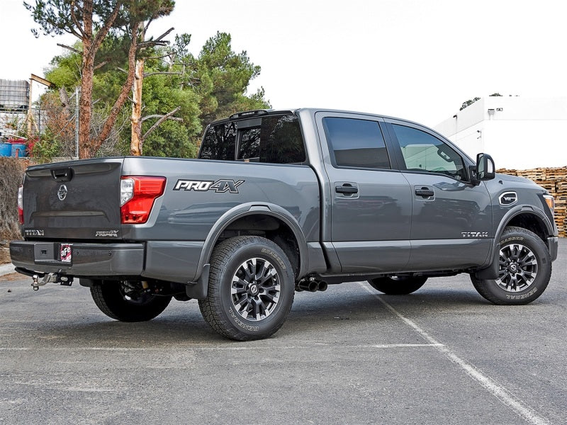 AFe Power Rebel Series 2-1/2in 409 SS Cat Back Exhaust with Black Tips for Nissan Titan V8 5.6L