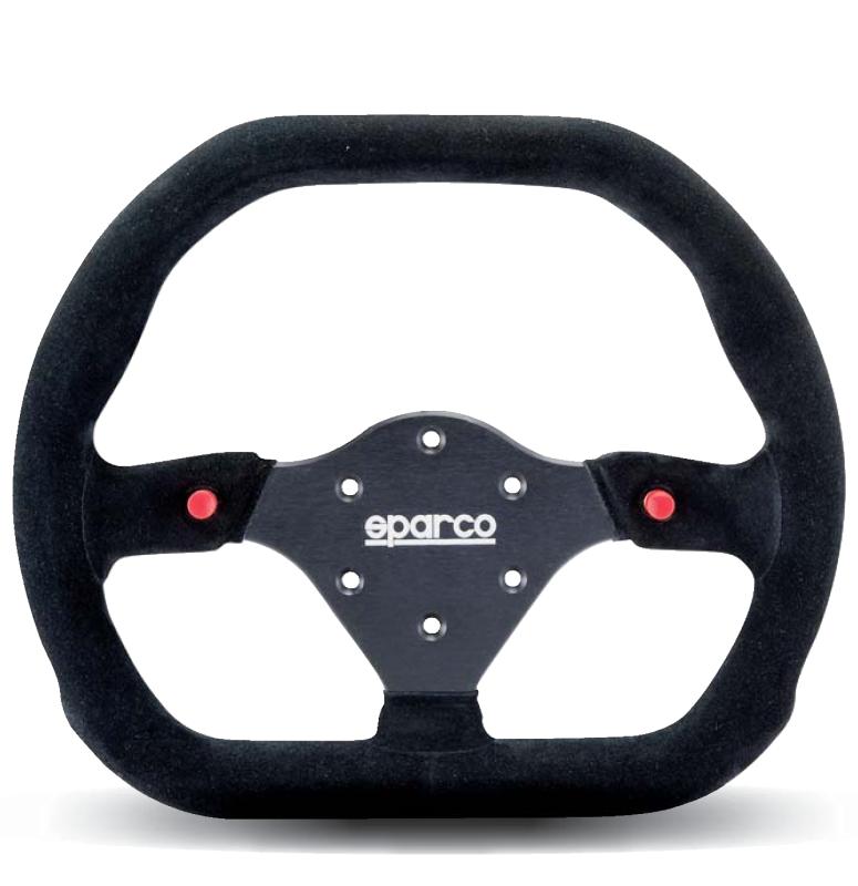 Sparco P310 Competition Steering Wheel 310x260mm Oval - Black Suede