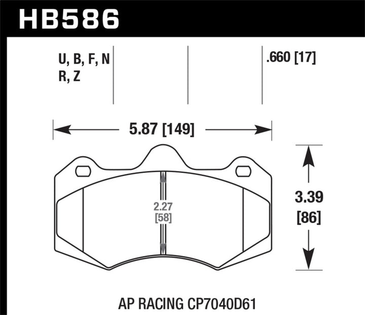 Hawk AP Racing CP7040 HP Plus Street Brake Pads - OneFastShop