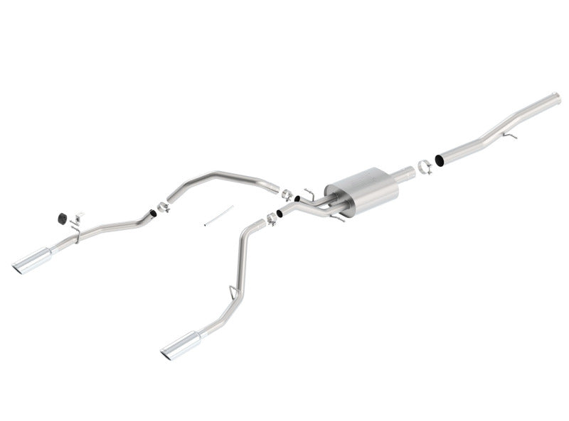 Borla Cat-Back Exhaust System for 14 Silv/Sierra 1500 EC Std/CC Short - ATAK Split Rear Exit