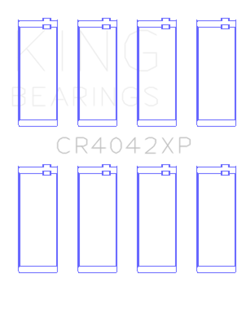 King Engine Bearings Connecting Rod Bearings +.026mm Size BMW M40/M42/M43/M44 1.6L/1.8L/1.9L - Set of 4