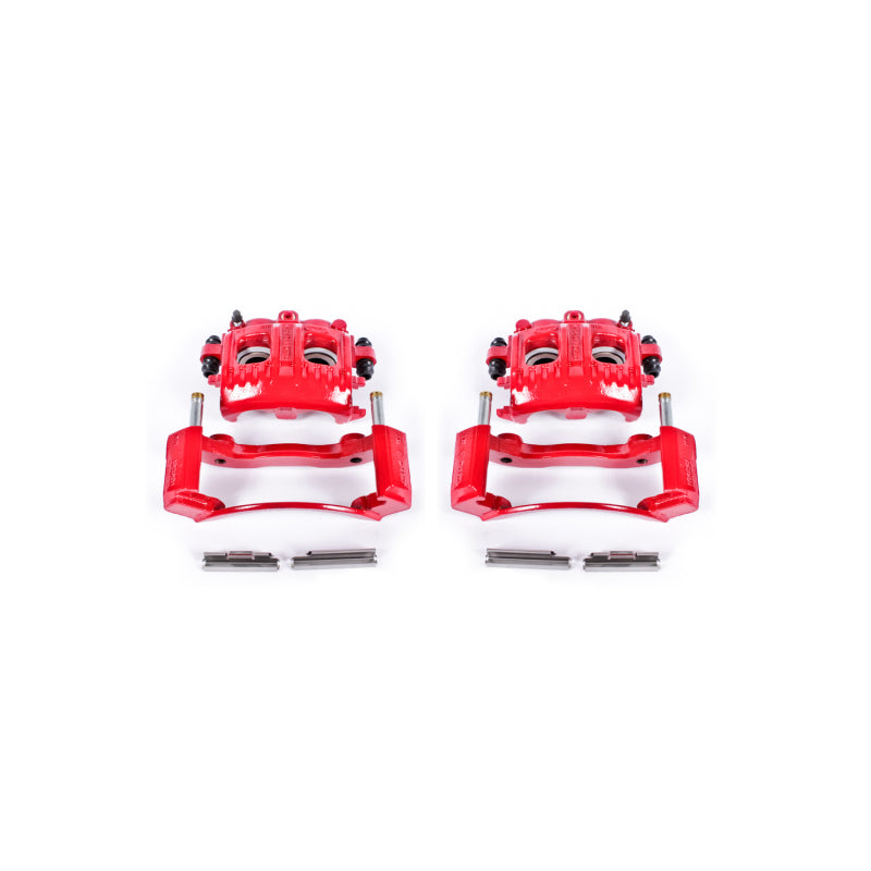PowerStop Front Red Calipers with Brackets Pair for 97-02 Ford Expedition - OneFastShop