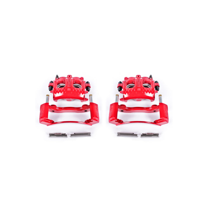 PowerStop Front Red Calipers with Brackets Pair for 97-02 Ford Expedition - OneFastShop