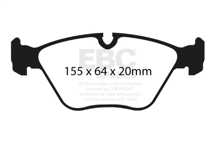EBC Yellowstuff Front Brake Pads for 04-06 BMW X3 2.5 (E83) - OneFastShop