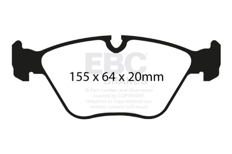 EBC Yellowstuff Front Brake Pads for 04-06 BMW X3 2.5 (E83) - OneFastShop