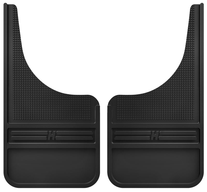 Husky Liners Universal 12in Wide Black Rubber Front Mud Flaps for Trucks and SUVs - OneFastShop