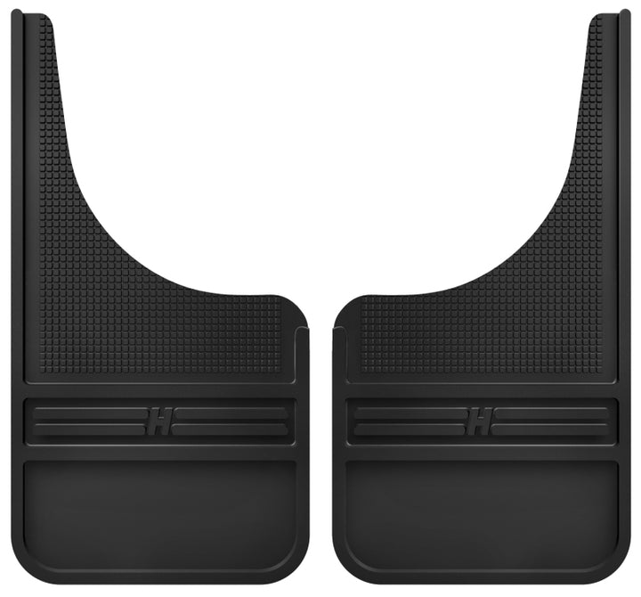Husky Liners Universal 12in Wide Black Rubber Front Mud Flaps for Trucks and SUVs - OneFastShop