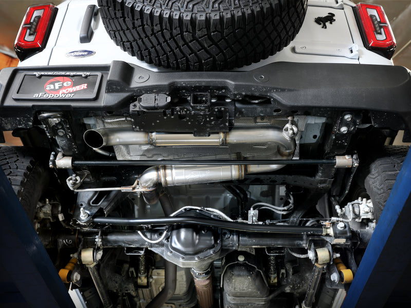 AFe Apollo GT Series 3 IN 409 Stainless Steel Hi-Tuck Axle-Back Exhaust for 21-24 Ford Bronco