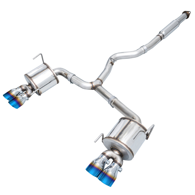 AWE Touring Edition Cat-Back Exhaust - Subaru EJ25 (GV/VA) 2011-2021 - Vapor Blue Quad Tips