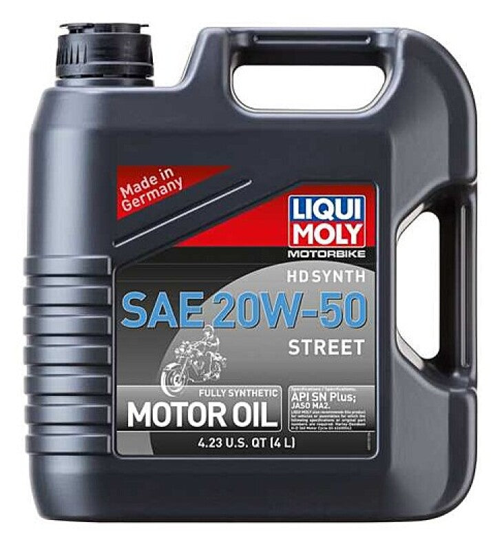 LIQUI MOLY 4L Motorbike HD Synth SAE 20W50 Street Oil for Harley-Davidson and ATK Models 2011-2014