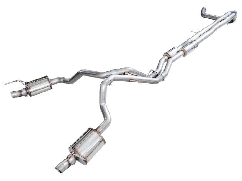 AWE 0FG Dual Exit Catback Exhaust - Cadillac Escalade ESV 6.2L 2021-2026, Reuses OE Tips