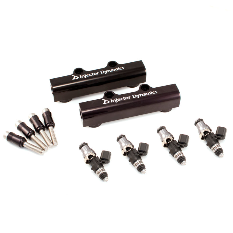 Injector Dynamics ID1050-XDS Fuel Injectors with Top-Feed Fuel Rails - Subaru Impreza WRX STI 2004-2006 - Set of 4