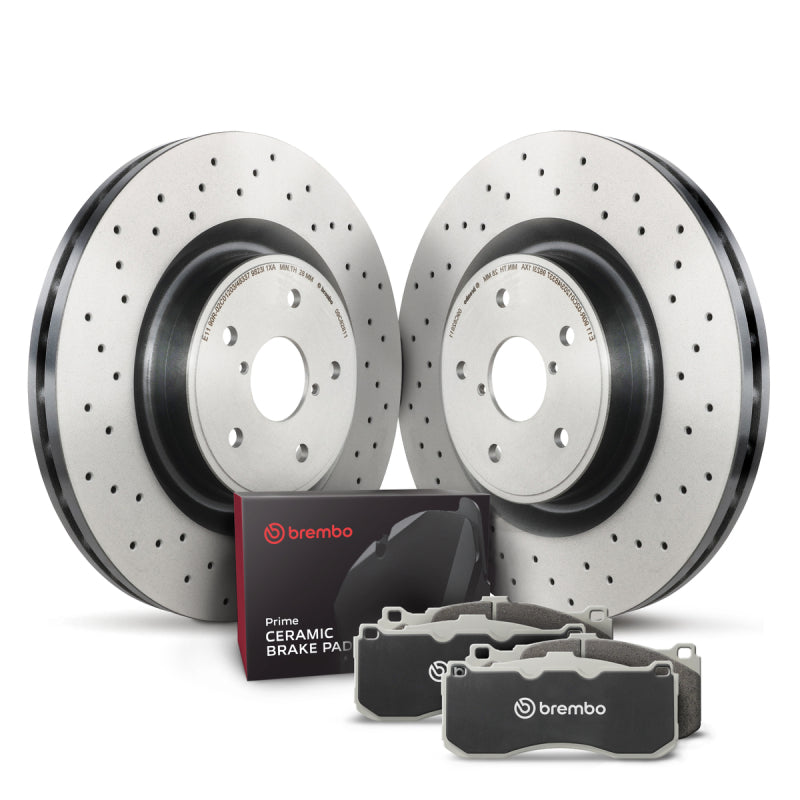 Brembo OE Front Brake Kit with Prime Ceramic Pads - Mercedes-Benz CL550, CL600, S350, S400, S550, S600, SL550 - OneFastShop
