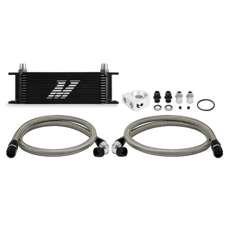 13 Row Universal Oil Cooler Kit Black Universal Fit