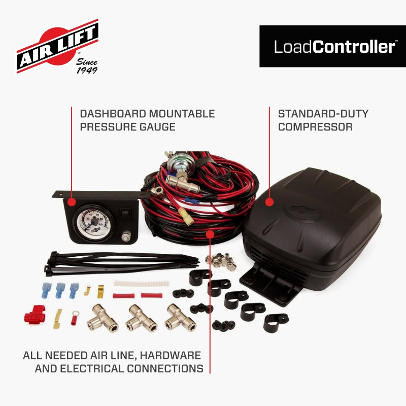 Air Lift Load Controller II with Single Gauge and LPS 5 PSI Min. - Compatible with Various Vehicles