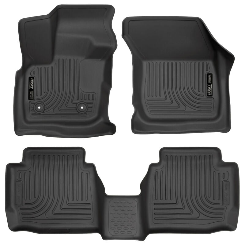 Husky Liners Black Front and 2nd Row Floor Liners for 17 Ford Fusion and 17 Lincoln MKZ - OneFastShop
