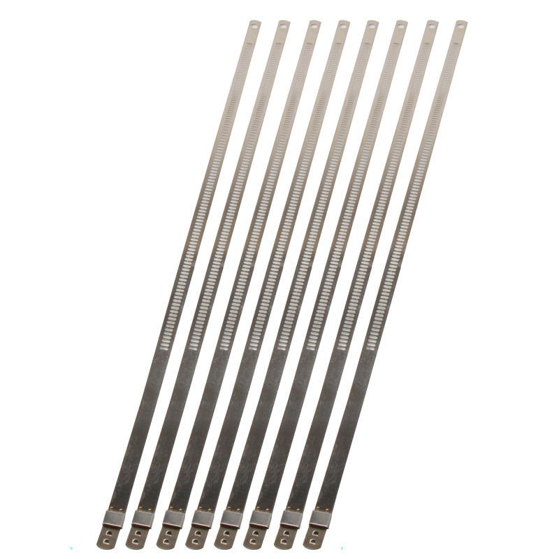 DEI Stainless Steel Positive Locking Tie 1/4in x 9in - 8 Pack for High Heat Applications