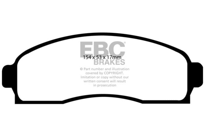 EBC Greenstuff 6000 Front Brake Pads - Ford Explorer/Ranger / Chevrolet Equinox / Saturn Vue 2000-2011