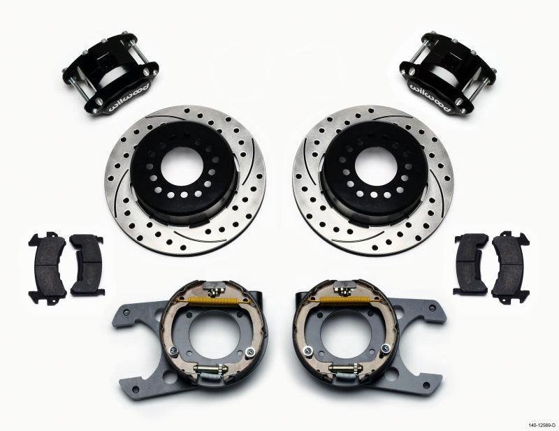Wilwood D154 Park Brake Kit Drilled 2.42 Offset 5-Lug for Chevy C-10 - OneFastShop