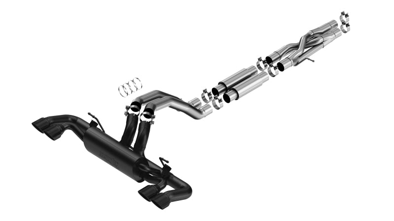 Borla ATAK Cat-Back Exhaust for 21-22 Jeep Wrangler Rubicon 392 6.4L V8 Coated Black - OneFastShop