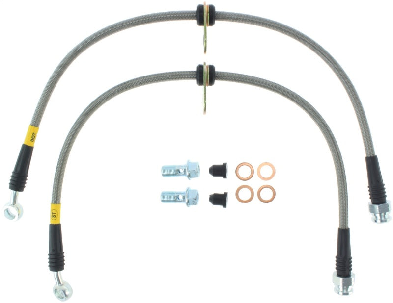 Stoptech Rear SS Brake Lines for 02-06 Acura RSX, 04-09 TSX, 03-07 Accord, 09 Accord Coupe & Sedan - OneFastShop