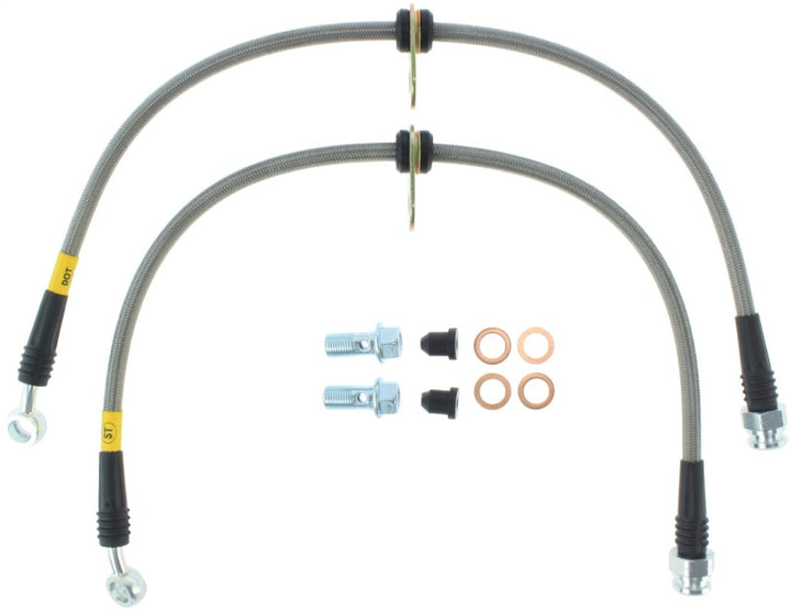 Stoptech Rear SS Brake Lines for 02-06 Acura RSX, 04-09 TSX, 03-07 Accord, 09 Accord Coupe & Sedan - OneFastShop