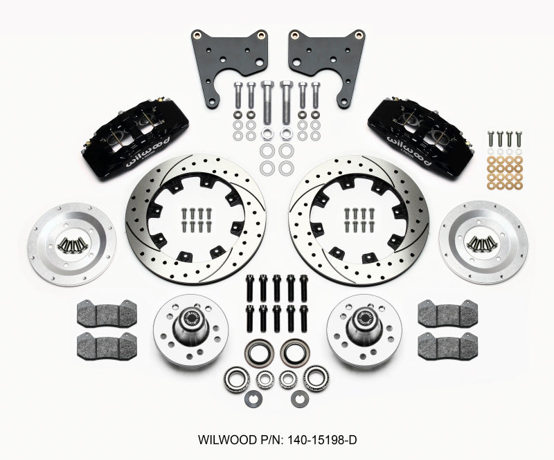 Wilwood Dynapro 6 Front Hub Kit 12.19in Drilled for 65-72 Chrysler Dodge Plymouth C Body - OneFastShop