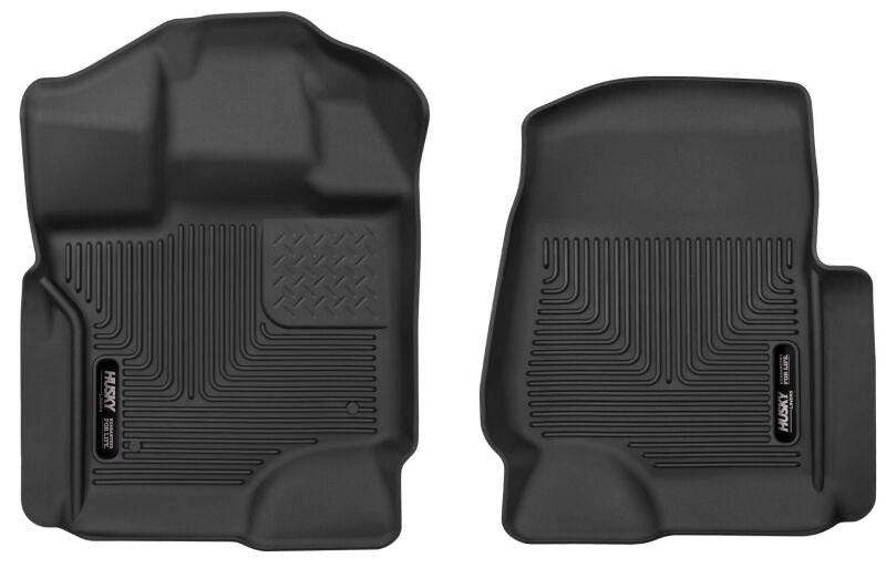 Husky Liners WeatherBeater Black Front Floor Liners for 15-23 Ford F-150 Super/Super Crew Cab