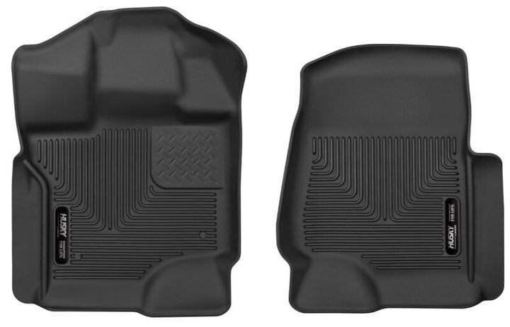 Husky Liners WeatherBeater Black Front Floor Liners for 15-23 Ford F-150 Super/Super Crew Cab