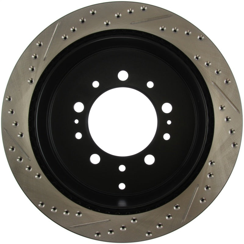 Stoptech Slotted & Drilled Sport Brake Rotor for Toyota Sequoia, Tundra, Lexus LX570, Land Cruiser 2007-2022 - OneFastShop