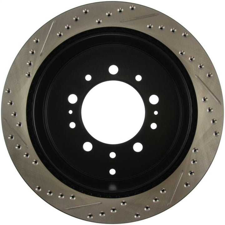 Stoptech Slotted & Drilled Sport Brake Rotor for Toyota Sequoia, Tundra, Lexus LX570, Land Cruiser 2007-2022 - OneFastShop