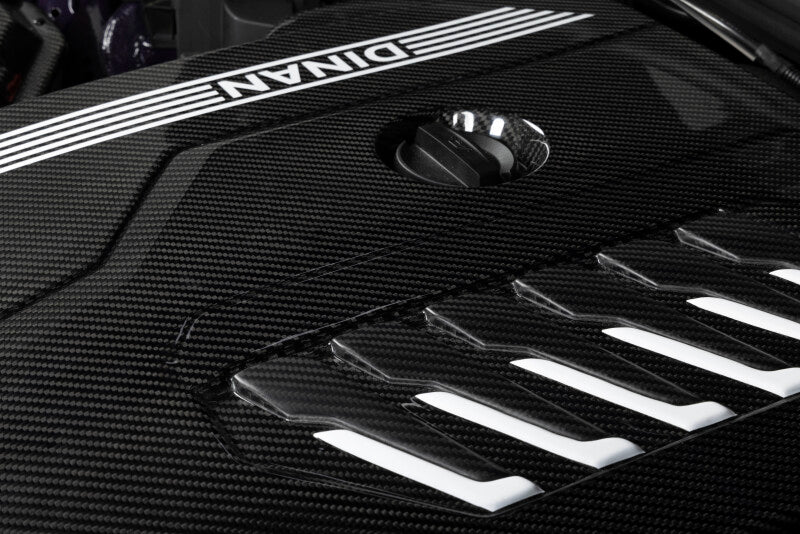 Dinan Carbon Fiber Engine Cover BMW B58D 2020-2026 - Gloss Twill with Matte Accents, image 7