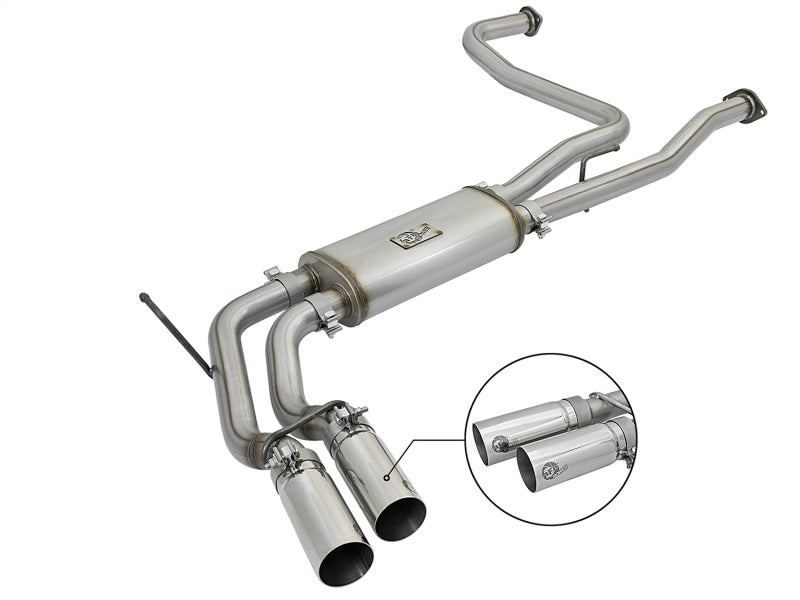 aFe Rebel Series 3 Inch SS Cat-Back Exhaust System with Polished Tip 04-15 Nissan Titan V8 5.6L