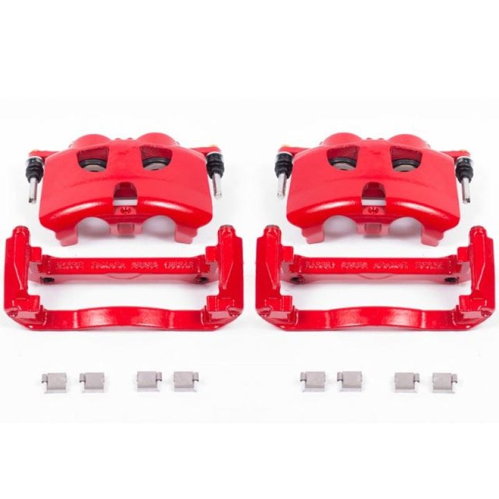 PowerStop Front Red Calipers with Brackets Pair for 2012-2019 Ford F-150 - OneFastShop