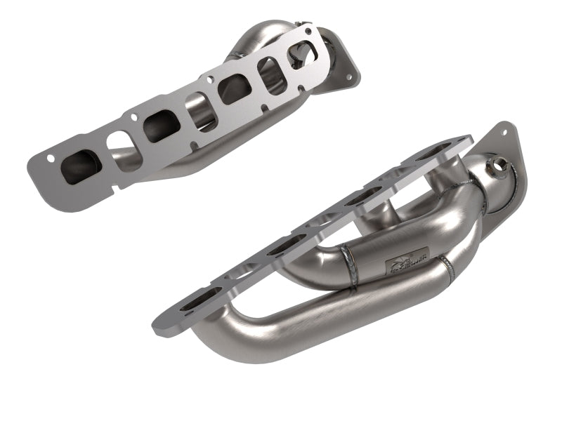 aFe 21-22 Jeep Wrangler 392 Twisted Steel Header 1-7/8 IN to 2-3/4 IN 304 with Raw Finish