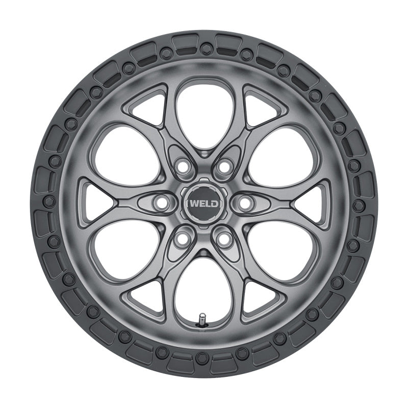 Weld Off-Road W107 Wheel 20X12 Ledge 6X139.7 ET-44 BS4.75 106.1 Center Bore Satin Gun Black Ring (106.1)