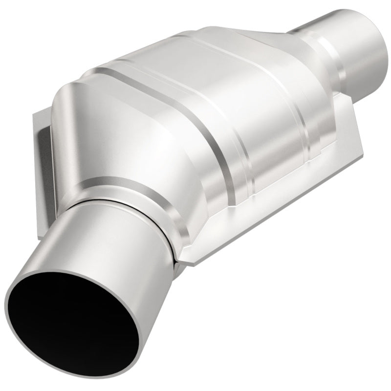 MagnaFlow Universal 2in Catalytic Converter Angled Offset/Center Oval (California) - Ford Mustang, Ranger, Thunderbird; Lincoln LS, Mark VIII; Mazda B4000; Mercury Grand Marquis