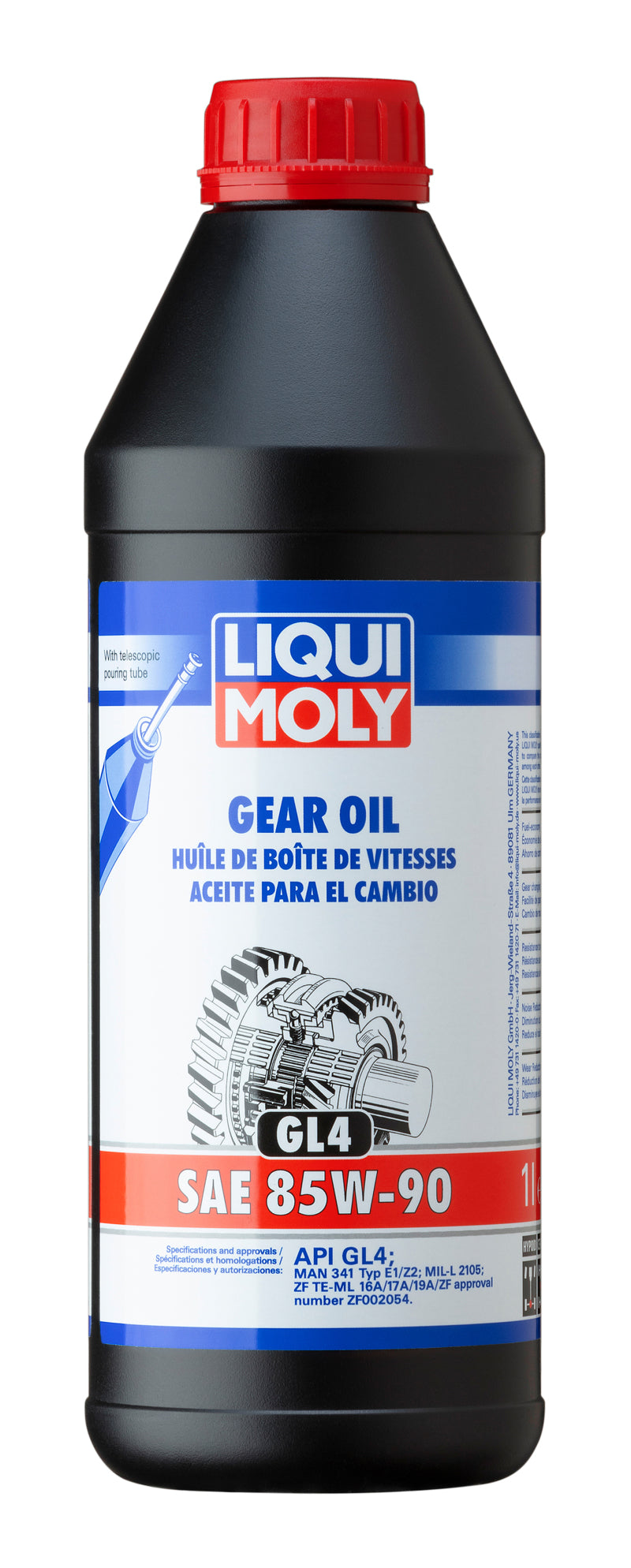 LIQUI MOLY 1L Gear Oil SAE 85W90 for Acura MDX, RDX, RL, TL, TLX, ZDX, Honda Pilot, Ridgeline, INFINITI G20, I30, KYMCO, Land Rover, Nissan Sentra, Suzuki Samurai, Yamaha PW50 - OneFastShop