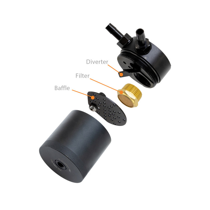 Mishimoto Baffled Oil Catch Can Kit for 10-15 Chevrolet Camaro SS Automatic Black