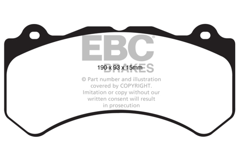 EBC Front Brake Pads Redstuff 16+ Cadillac ATS-V 3.6 Twin Turbo