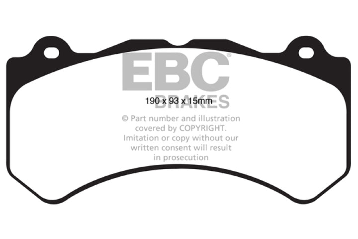 EBC Front Brake Pads Redstuff 16+ Cadillac ATS-V 3.6 Twin Turbo