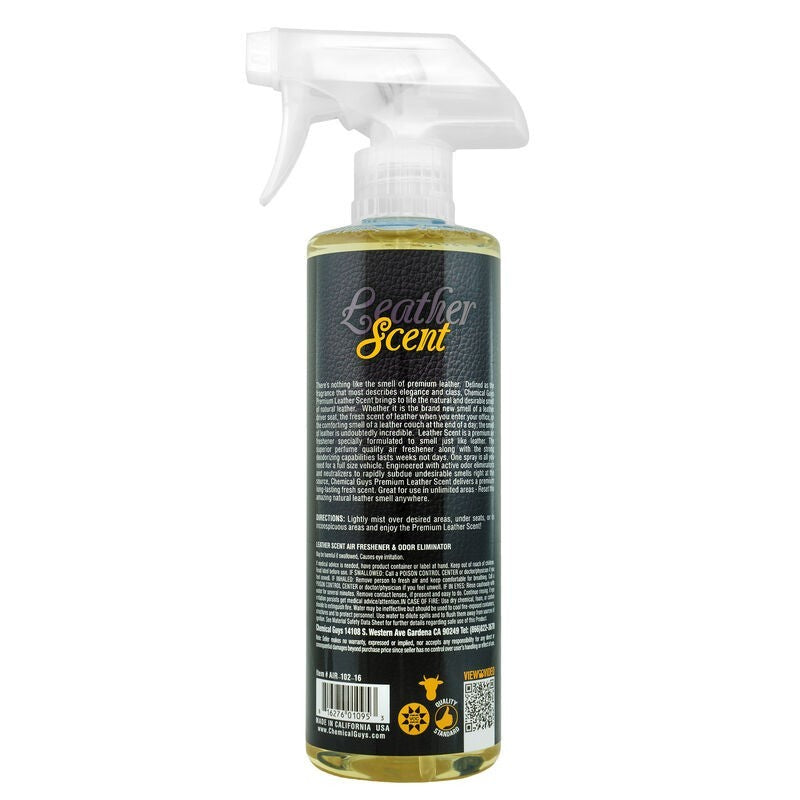 Chemical Guys Leather Scent Air Freshener & Odor Eliminator 16oz